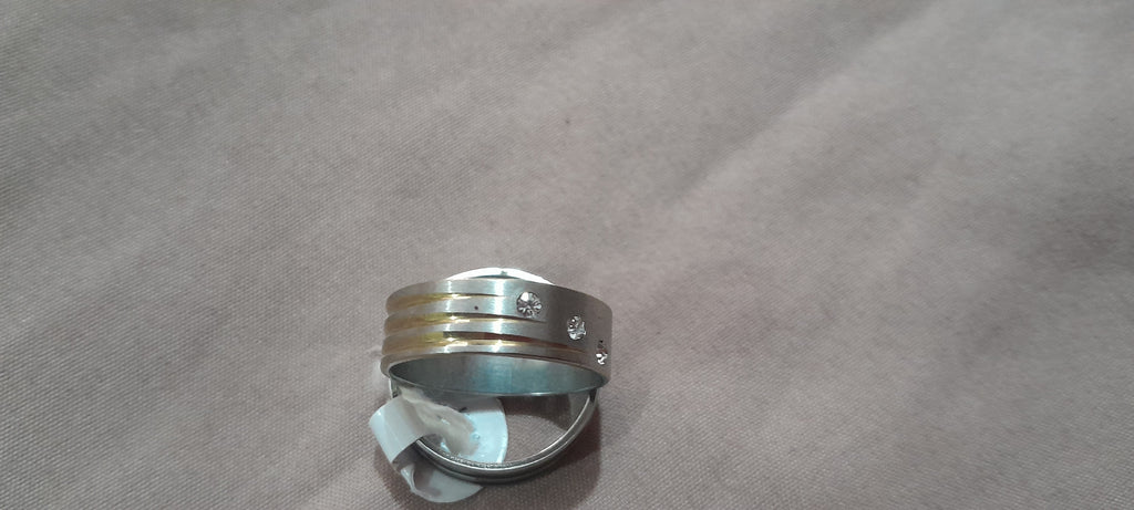 Anillo Masculino Acero Bicolor - foto original