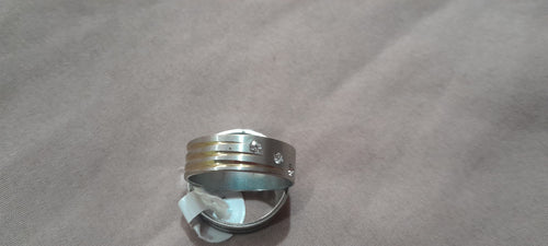 Anillo Masculino Acero Bicolor - foto original