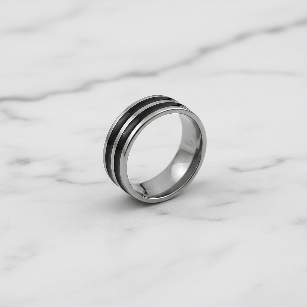 Anillo Masculino Negro - foto profesional