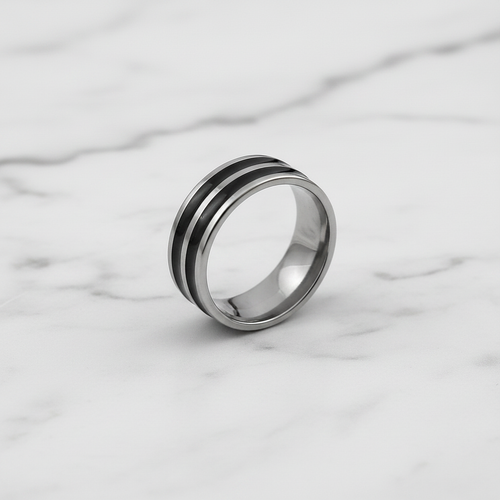 Anillo Masculino Negro - foto profesional