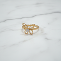 Anillo Mariposa Dorado - foto profesional
