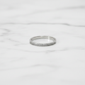 Anillo Media Alianza Plateado - ángulo 45°